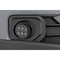 Rough Country LED Fog Light Kit | 3.5 Inch Round Black Series | Amber DRL | Toyota Tacoma (16-23)