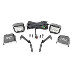 Rough Country LED Light Kit | Ditch Mount | 3" OSRAM | Wide | Chevy 1500 & Chevy/GMC 2500HD/3500HD (07-14)