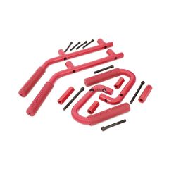 Rough Country Grab Handles | Steel | FR & RR | Red | Jeep Wrangler JK/Wrangler Unlimited (07-18)