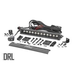 Rough Country 12 Inch Black Series LED Light Bar | Single Row | Amber DRL