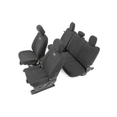 Rough Country Seat Covers | FR Bucket and RR Bench | Ford F-150/Lightning/F-250/F-350 (15-26)