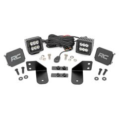 Rough Country LED Light | RR Cage Mount | 2" Black Spot Pair | Polaris Ranger 1000/Ranger XP 900/1000