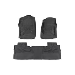 Rough Country Flex-Fit Floor Mats | FR & RR | FR Bucket | Crew | Chevy/GMC 1500/2500HD/3500HD 2WD/4WD