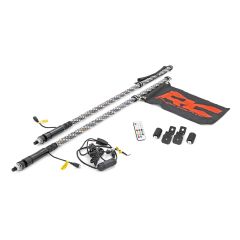 Rough Country Whip Mount | Bed | 4' Multl-Color LED Whip Pair | Polaris General/Ranger 1000/Ranger XP 900/1000