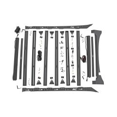 Rough Country Roof Rack | FR & RR 40 Inch Single Row BLK LEDs | Ford F-150 2WD/4WD (15-18)