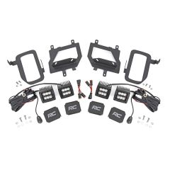 Rough Country LED Light Kit | Fog Mount | Dual 2" Black Pairs | Flood | Ford F-150 (15-17)