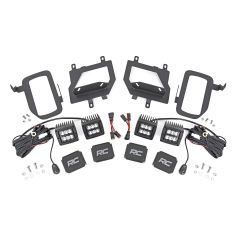 Rough Country LED Light Kit | Fog Mount | Dual 2" Black Pairs | Spot | Ford F-150 (15-17)