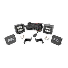 Rough Country LED Light Kit | Ditch Mount | 2" Black Pair | Spot | Ford F-150 (15-26)/F-150 Lightning (22-26)