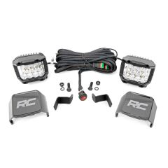 Rough Country LED Light | Ditch Mount | 2" Chrome Pair | Wide Angle | Ford F-150 (15-24)