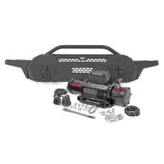 Rough Country Front Bumper | High Clearance | 12000-Lb Pro Series Winch | Synthetic Rope Toyota Tacoma 4WD (16-23)