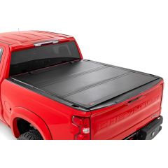 Rough Country Hard Tri-Fold Flip Up Bed Cover | 5'10" Bed | Chevy/GMC Sierra 1500 (19-26)/Silverado 1500 (19-26)