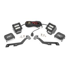 Rough Country LED Light Kit | Ditch Mount | 2" Black Pair | Flood | Ram 1500 2WD/4WD (19-26)