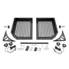 Rough Country Cargo Rack | Dual 2" Black LED Pairs | Flush Mount | CFMOTO U10 1000 PRO