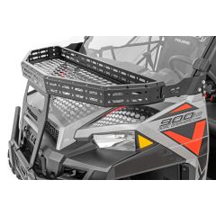 Rough Country Front Cargo Rack | 6" Black Slimline | Polaris Ranger XP 900/Ranger XP 1000