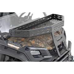 Rough Country Front Cargo Rack |Black Series LED | 6" Light | Slim Line | Honda Pioneer 1000