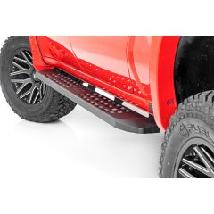 Rough Country RPT2 Running Boards | Crew Cab | Black | Chevy/GMC 1500/2500HD/3500HD (19-26)