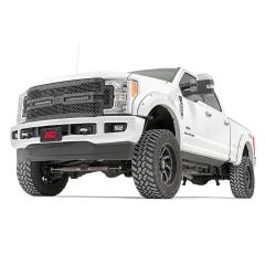 Rough Country Oval Nerf Steps | Crew Cab | Black | Toyota Tundra 2WD/4WD (2022-2026)