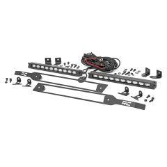Rough Country LED Light Kit | Grille Mount | 10" Black Slimline Pair | Chevy Silverado 1500 (19-22)