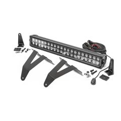 Rough Country LED Light Kit | Bumper Mount | 20" Black Dual Row | Ram 1500 2WD/4WD (19-24)