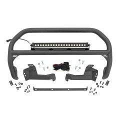 Rough Country Nudge Bar | 20 Inch BLK DRL Single Row LED | Ford Bronco Sport 4WD (21-24)