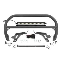 Rough Country Nudge Bar | w/ Tow Hooks | 20 Inch Black Single Row LED | Ford Bronco Sport (21-24)