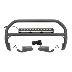 Rough Country Nudge Bar | 20 Inch BLK DRL Single Row LED | OE Modular Steel | Ford Bronco (21-26)
