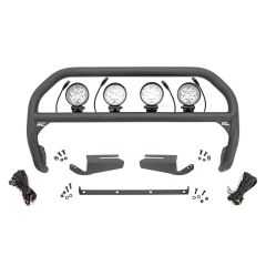 Rough Country Nudge Bar | 4 Inch Round Led (x4) | OE Modular Steel | Ford Bronco 4WD (21-26)