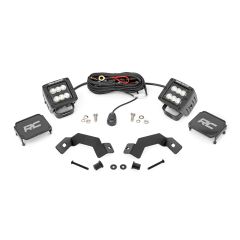 Rough Country LED Light Kit | Ditch Mount | 2" Black Pair | Flood | Toyota Land Cruiser (24-26)