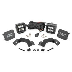 Rough Country LED Light Kit | Ditch Mount | 2" Black Pair | Spot | Toyota Land Cruiser (24-26)