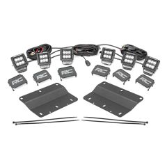 Rough Country LED Light Kit | Fog Mount | Triple 2" Black Pair | Spot | Ford Bronco (21-26)
