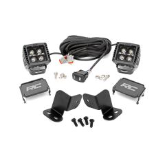 Rough Country LED Light Kit | Rear Mount | 2" Black Pair | White DRL | Segway 570 F