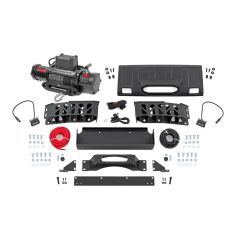 Rough Country FXS Hidden Winch Mount | White SAE | PRO1200S | Toyota Land Cruiser (24-26)