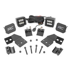 Rough Country LED Light Kit | Front Mount | 2" Black Pair | Polaris XPEDITION XP 