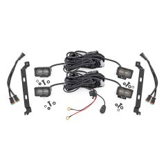 Rough Country LED Fog Light Kit | 3x1.75 Inch Black Series Slim Aux | Yellow | Toyota Tacoma (24-26)