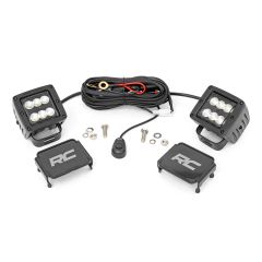 Rough Country 2 Inch Black Series LED Light Pods  | Pair | Flood