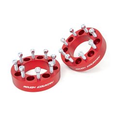 Rough Country 2 Inch Wheel Spacers | 8x6.5 | Red | Multiple Makes & Models (Chevy/GMC/Ram)