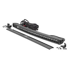 Rough Country 30 Inch Black Series LED Light Bar | Curved | Single Row | Cool White DRL