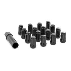 Rough Country Lug Nut Set | M12x1.5 | 16 Qty | Splined | Black