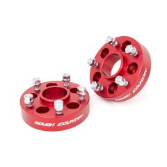 Rough Country 1.5 Inch Wheel Adapters | 5x4.5 to 5x5 | Red | Jeep Cherokee XJ/Comanche MJ/Wrangler TJ 