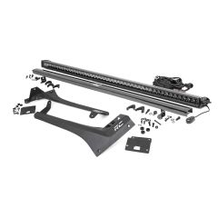 Rough Country LED Light Kit | Windshield Mount | 50" BLK Single Row | Jeep Gladiator JT/Wrangler JL (18-26)
