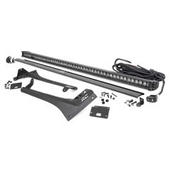 Rough Country LED Light Kit | Windshield | 50" BLK Single Row | WHT DRL | Jeep Gladiator JT/Wrangler JL (18-26)