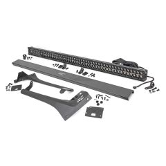 Rough Country LED Light Kit | Windshield | 50" BLK Dual Row | WHT DRL | Jeep Gladiator JT/Wrangler JL (18-26)