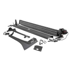 Rough Country LED Light Kit | Windshield Mount | 50" BLK Dual Row | Jeep Gladiator JT/Wrangler JL (18-26)