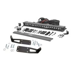 Rough Country LED Light Kit | Bumper Mount | 20" Black Single Row | White DRL | Ram 2500 (03-18)/3500 (03-18) 