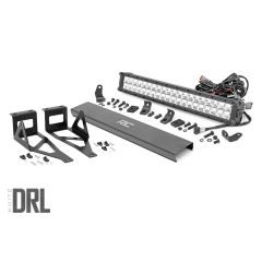 Rough Country LED Light Kit | Bumper | 20" Chrome Dual Row | White DRL | Ford F-250/F-350 Super Duty (05-07)