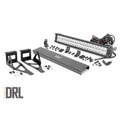 Rough Country LED Light Kit | Bumper | 20" Chrome Dual Row | Amber DRL | Ford F-250/F-350 Super Duty (05-07)