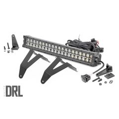 Rough Country LED Light Kit | Bumper Mount | 20" Black Dual Row | White DRL | Ram 1500 (19-24)