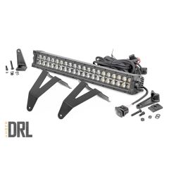 Rough Country LED Light Kit | Bumper Mount | 20" Black Dual Row| Amber DRL | Ram 1500 (19-24)