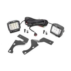 Rough Country LED Light Kit | Ditch Mount | 3" Chrome Wide Angle Pair