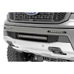 Rough Country LED Light Kit | Bumper Mount | 6" Black Slimline Pair | Ford Ranger (19-23)